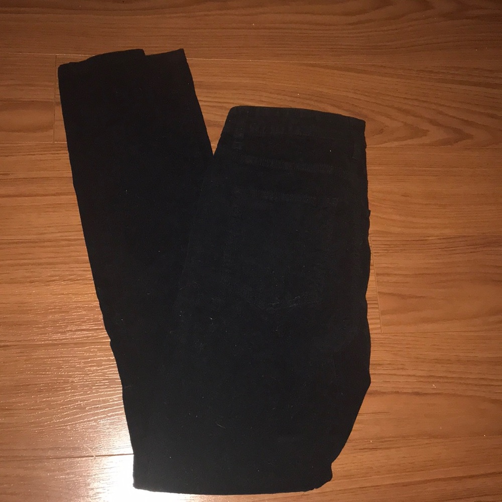 LF Black corduroy high waisted skinny pants